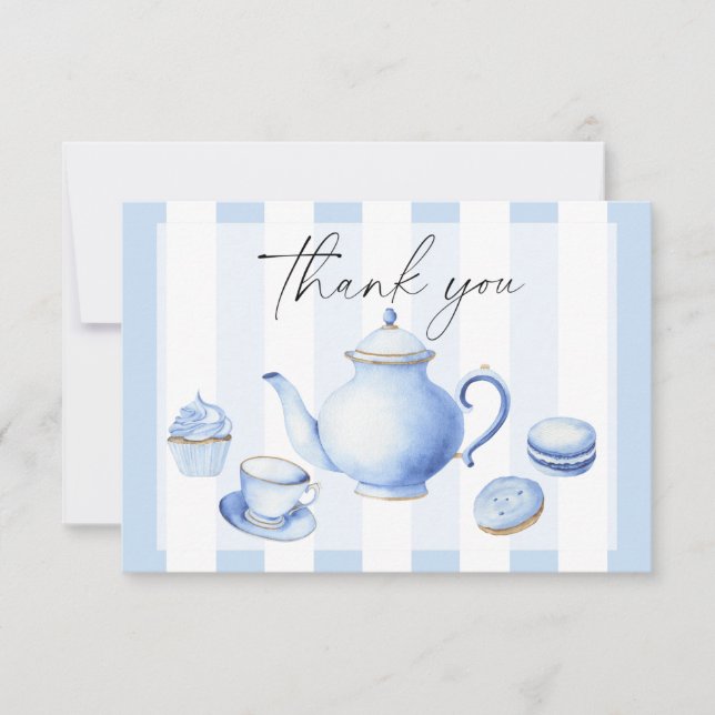 Tee-Party-Blume Babydusche Danke (Vorderseite)