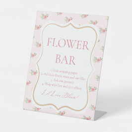 Tee Party Brautparty Blume Bar Sockelschild