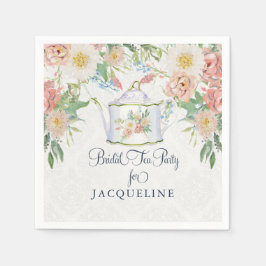 Tee Party Brautparty Elegante Watercolor Serviette