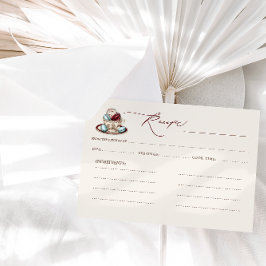 Tee-Party-Brautparty Rezept Begleitkarte