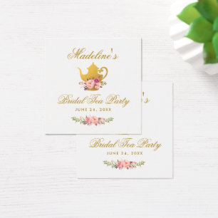 Tee-Party-Brautparty Rosa Flora und Goldmarken