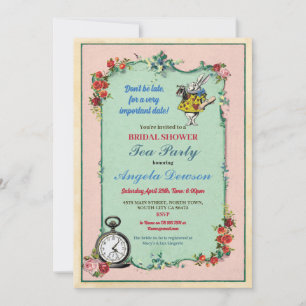 Tee-Party Brautparty Teapot Wonderland Einladung
