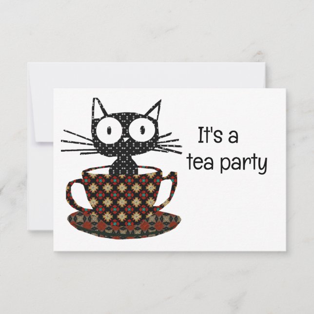 Tee-Party Einladung (Vorderseite)