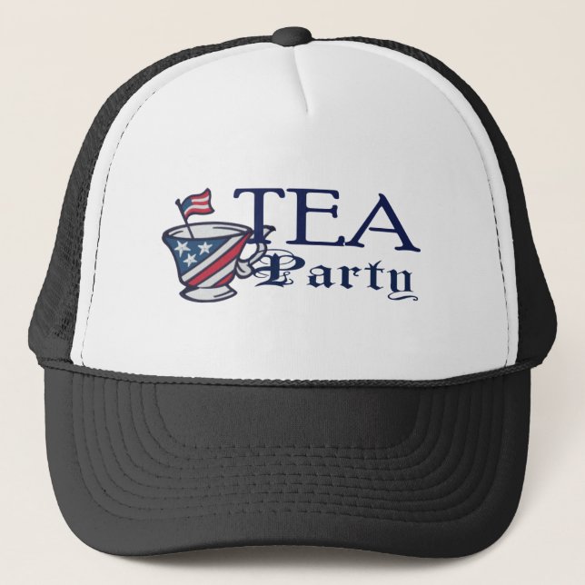 Tee-Party-Flagge politisch Truckerkappe (Vorderseite)