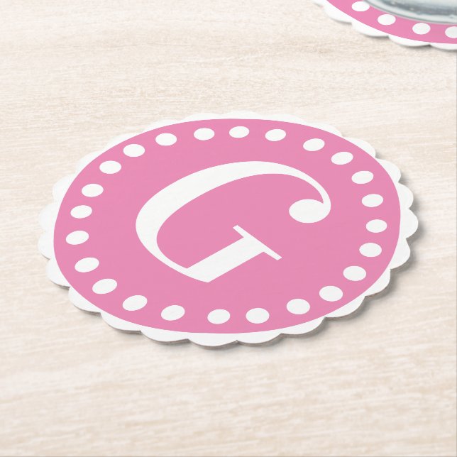 Tee Party Frilly Girly Pink und White Untersetzer (angewinkelt)