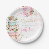 Tee Party Geburtstagsdekor Rosa Blumenkohl Par-Tee