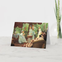 Tee-Party-Gruß-Karte James Tissot viktorianische