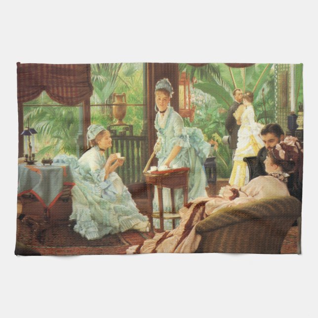 Tee-Party-Küchen-Tuch James Tissot viktorianisches Küchentuch (Horizontal)