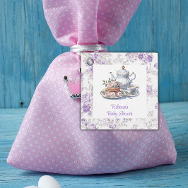 Tee Party Lavender Garden Floral Baby Dusche Geschenkanhänger