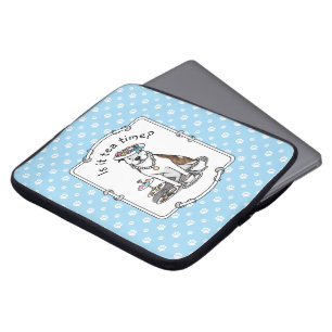 Tee Party Pit Bull (lt brindle white 3) niedlicher Laptopschutzhülle
