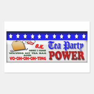 Tee-Party-Power Rechteckiger Aufkleber