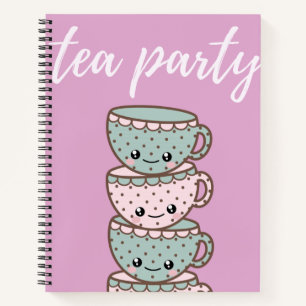 Tee-Party Teacups Pink Notizbuch