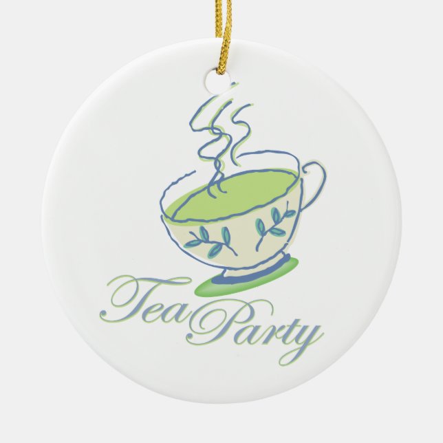 Tee-Party-Verzierung Keramikornament (Vorne)