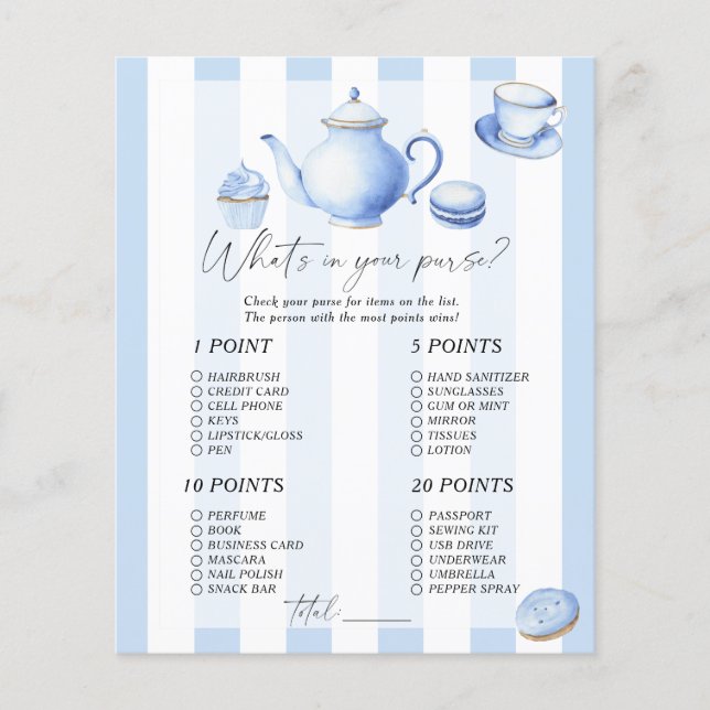 Tee-Party - Was ist in Ihrem Geldbeutel? (Vorderseite)