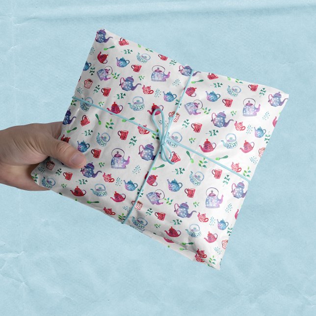 Tee-Party Wonderland Watercolor Pastell Muster Seidenpapier (Von Creator hochgeladen)