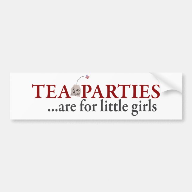 Tee-Partys sind für kleine Mädchen Autoaufkleber (Vorne)