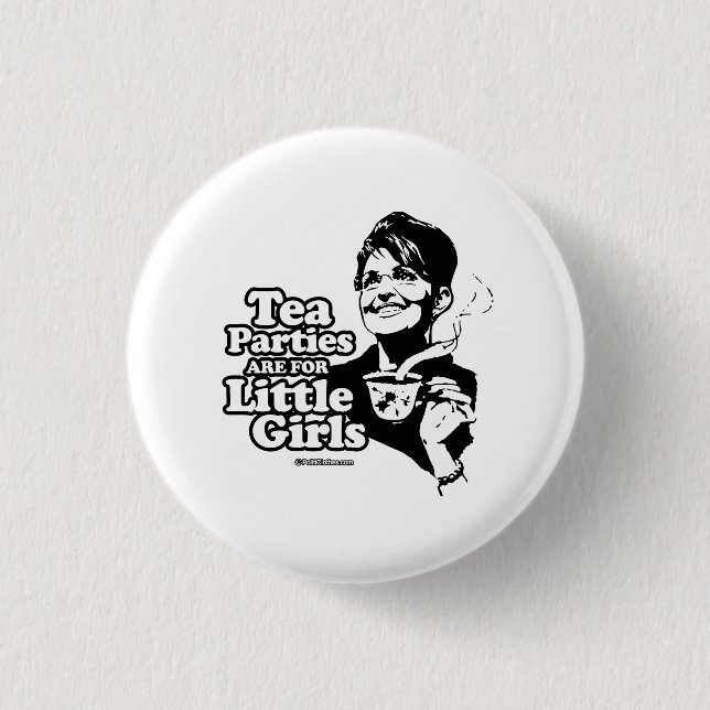 Tee-Partys sind für kleine Mädchen Button (Vorderseite)