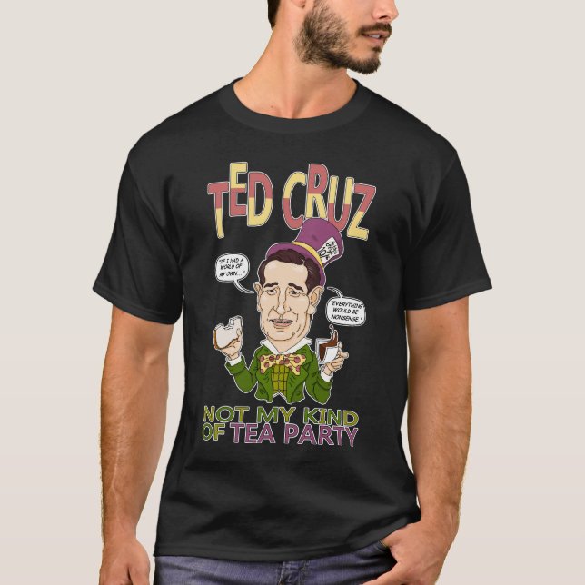 Tee-Partyted-Schwarzes T-Shirt (Vorderseite)