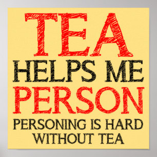 Tee Person Personalisierung Lustiges Poster Schild