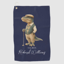 Tee-Rex Golfer Dinosaur Unterschrift Name Navy Bla