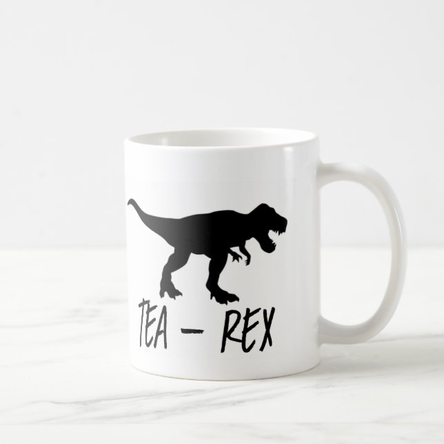Tee Rex - lustiger Tee-/Tassen-Entwurf Kaffeetasse (Rechts)