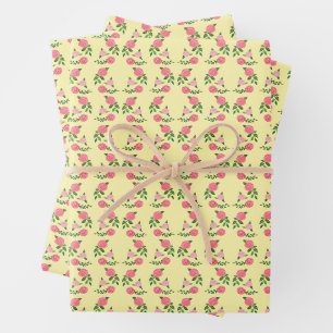 Tee-Rosen-Muster Süß Floral Weiblich  Geschenkpapier Set