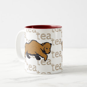 Tee Rustic Wildlife Grizzly Brown Bear Zweifarbige Tasse