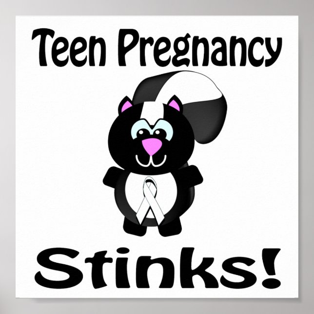 Tee-Schwangerschaft stinks Skunk Awareness Design Poster (Vorne)