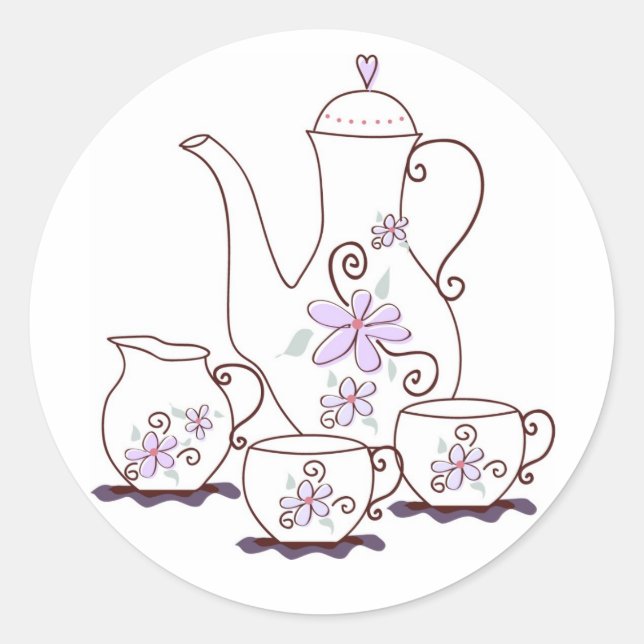 Tee-Set-Stickers Runder Aufkleber (Vorderseite)