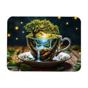 Tee-Set surreal Wasserfall Küche Dekoration Kunst Magnet