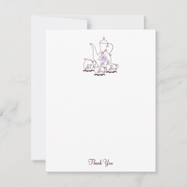 Tee-Set Vielen Dank, Cards, 4.25x5.5 Mitteilungskarte (Vorderseite)