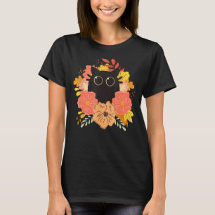 Tee-shirt drôle de chat noir, haut de chat noir po