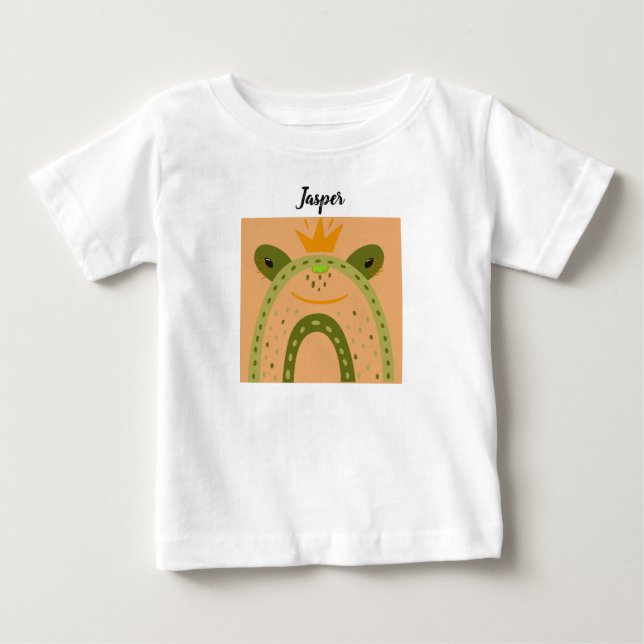 Tee-Shirt für Baby Boy mit Comical Frog Baby T-shirt (Vorderseite)