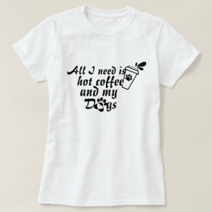 Tee-shirt J'aime les chiens et le café - T-shirt d