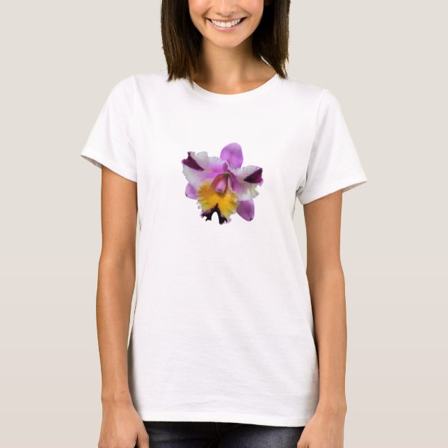 Tee-Shirt mit Lila Orchid T-Shirt (Vorderseite)