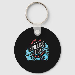 Tee-Spilling seit 1773 - Sonniger Unabhängigkeitst Schlüsselanhänger