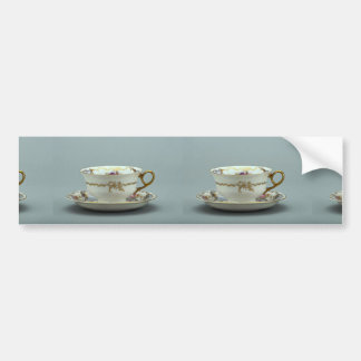 Tee-Tasse und Untertasse des 20. Jahrhunderts, Autoaufkleber