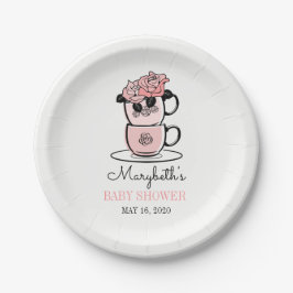 Tee Teacup & Blume Baby Duschpapier Teller