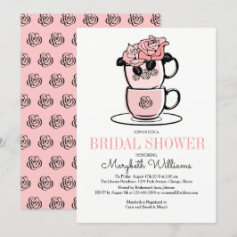 Tee Teacup Blume Bridal Dusche Einladungskarte