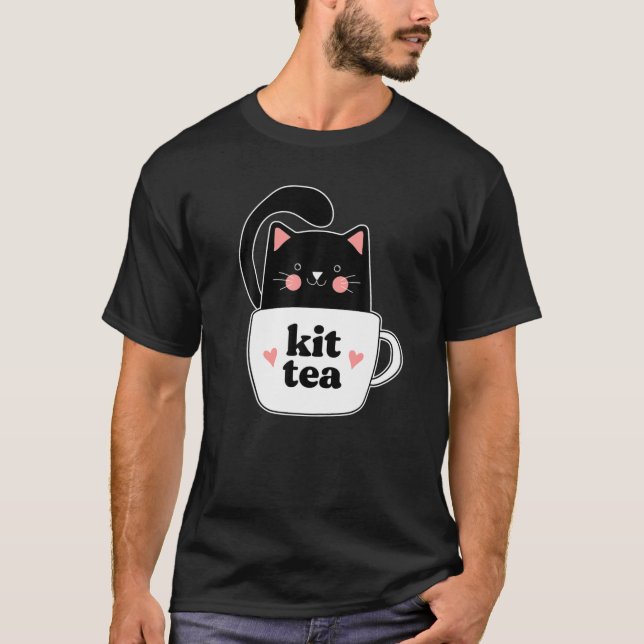 Tee Tee Black Kitty Cat Tasse Teezeremonie Liebhab (Vorderseite)