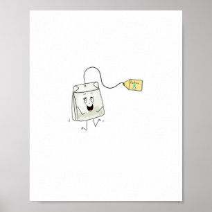Tee-Thema, Teeliebhaber, Teebeutel Poster