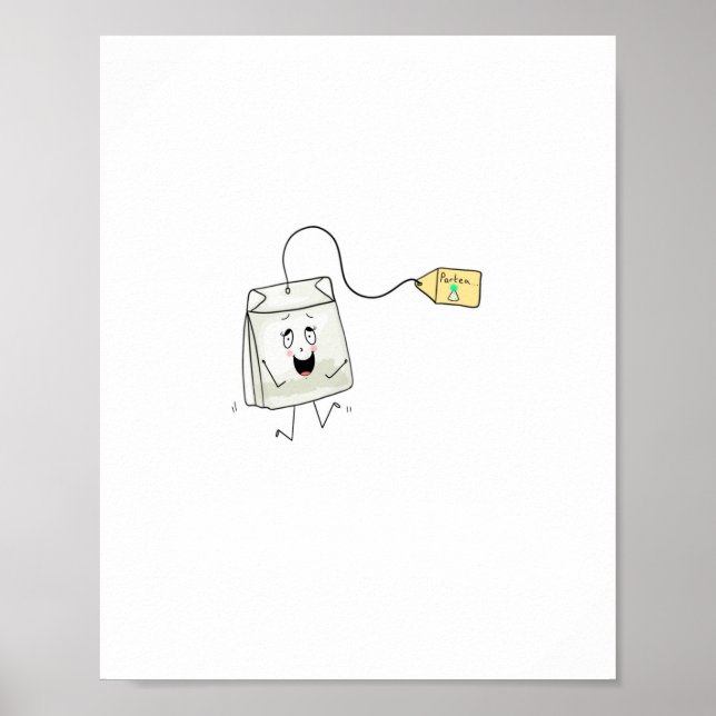 Tee-Thema, Teeliebhaber, Teebeutel Poster (Vorne)