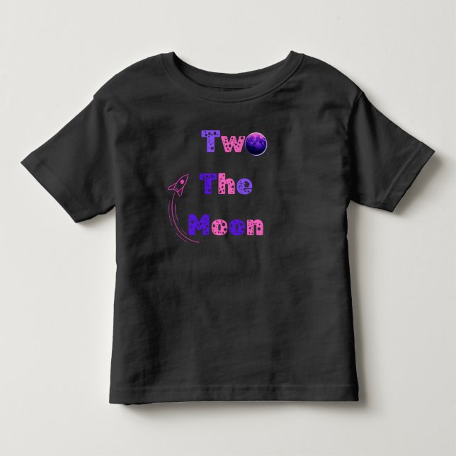 Tee Thème Espace Enfants - T-Shirt "Two The Moon", (Devant)