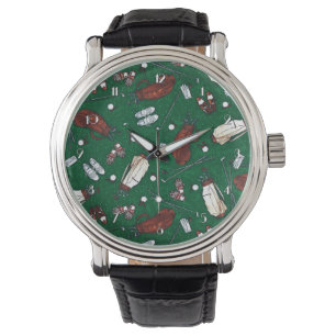 Tee Time Golf Pattern Armbanduhr