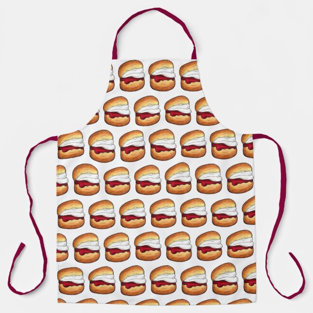 Tee Time Scone Clotted Cream Jam UK British Food Schürze (Vorderseite)