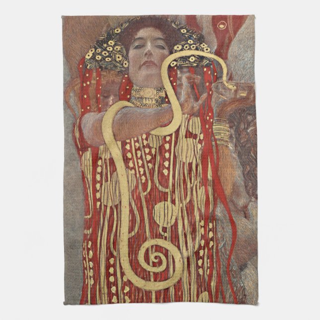 TEE-TOWEL: GUSTAV KLIMT: HYGIEIA GESCHIRRTUCH (Vertikal)