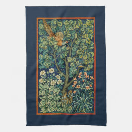 TEE-TOWEL: WILLIAM MORRIS : DER PHEASANT GESCHIRRTUCH