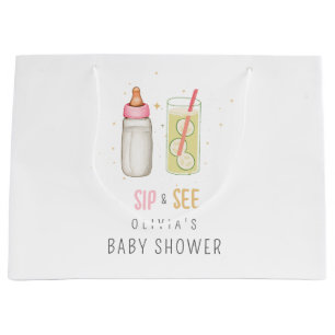 Tee trinken und gucken, Willkommen Baby Mädchen, n Große Geschenktüte
