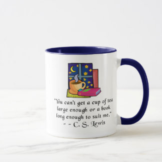 Tee u. Zitat-Wecker-Tasse der Buch-w, 6 Farben, 2 Tasse