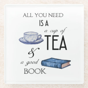 Tee und Bücher Cozy Reading Untersetzer